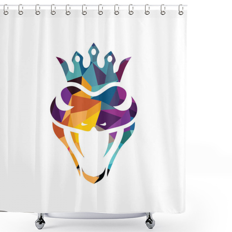 Personality  logo of danger snake shower curtains