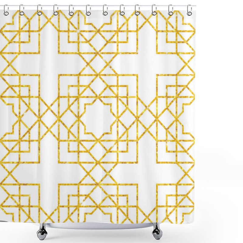 Personality  Golden Seamless Pattern Shower Curtains