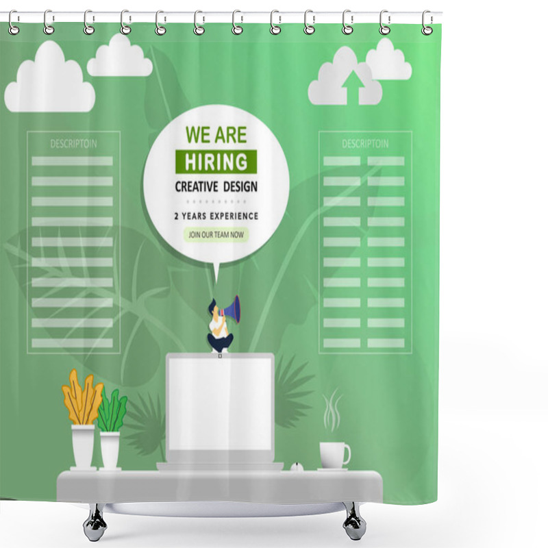 Personality  Vector Bussines For Creative Designer Hiring  Shower Curtains