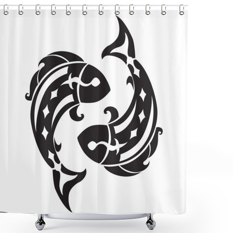 Personality  Pisces Zodiac Sign Shower Curtains