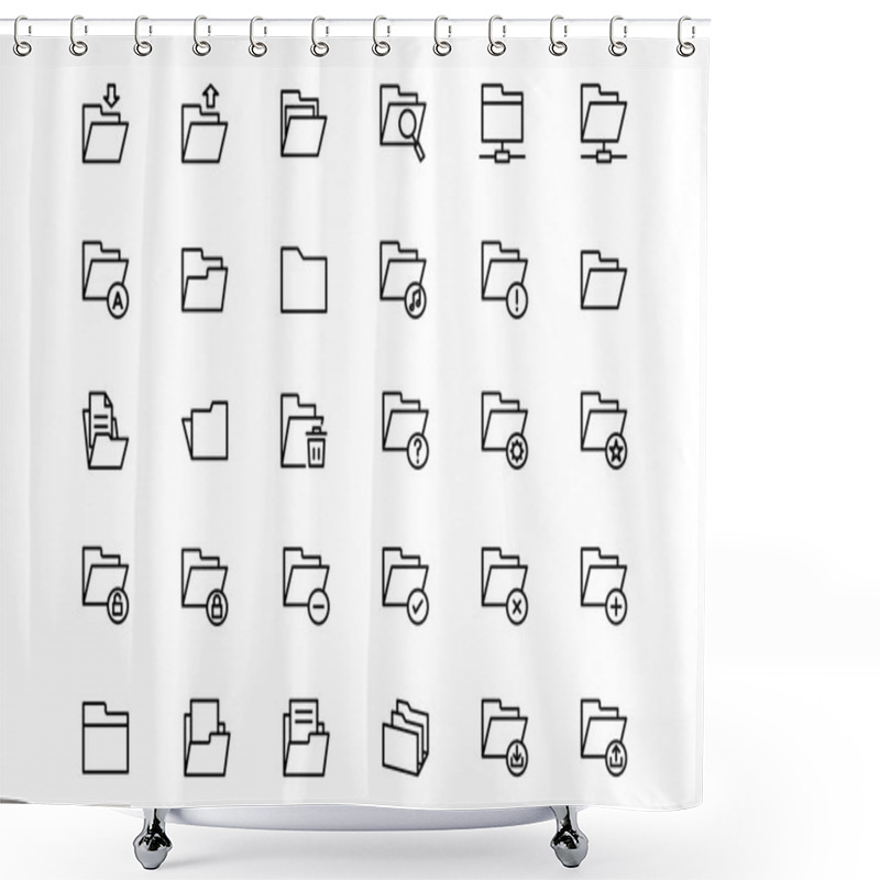 Personality  Files And Folders 1 Shower Curtains