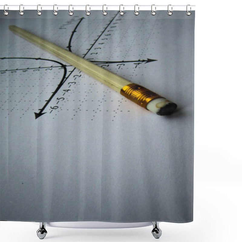 Personality  Graphical Representation Of Math Functions And A Pencil Shower Curtains