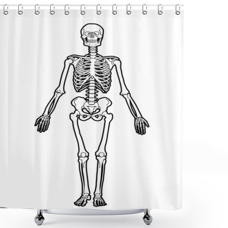 Personality  Human Skeleton Shower Curtains