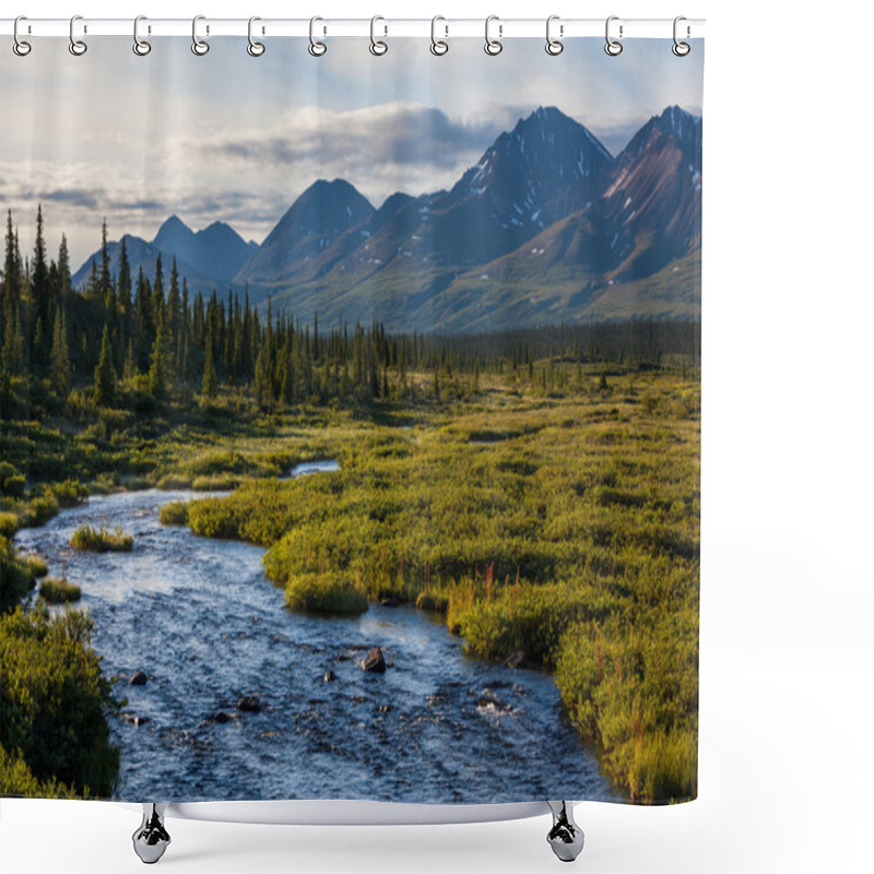 Personality  Lake On Alaska Shower Curtains