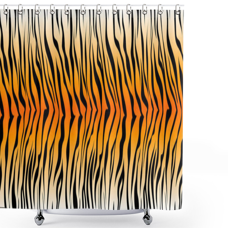 Personality  Pattern Striped Tiger Or Zebra Skin Print Background, Long Banner Animal Fur, Hair Skin Texture, Seamless  Shower Curtains