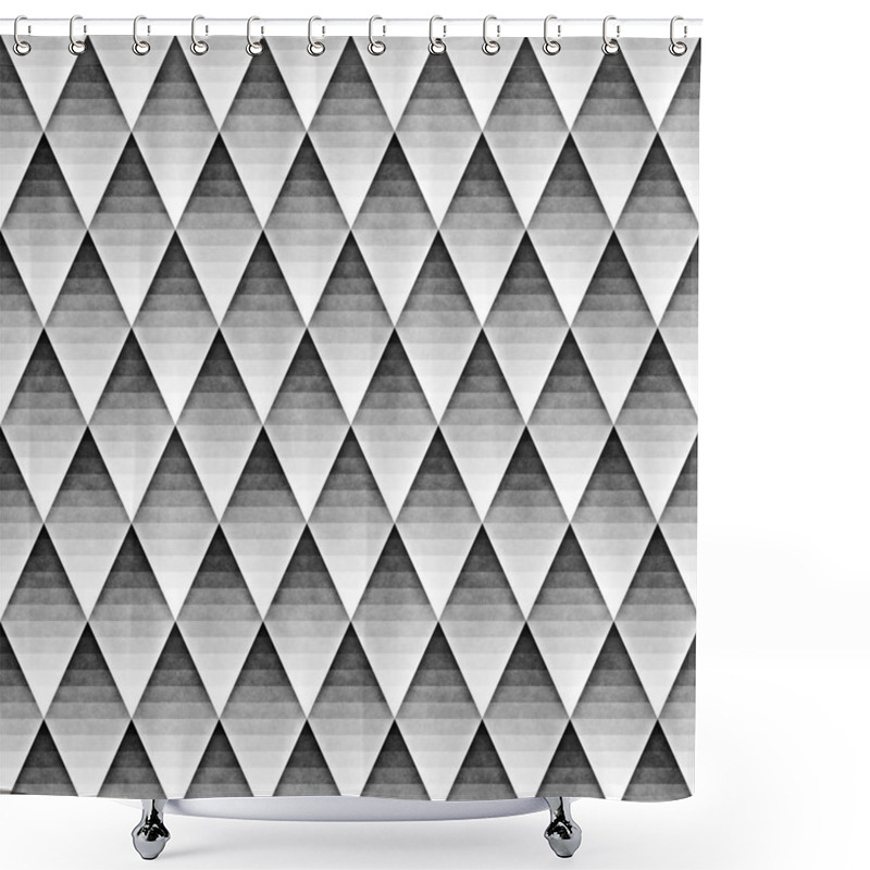 Personality  Seamless Gradient Rhombus Grid Pattern. Abstract Geometric Background Design Shower Curtains