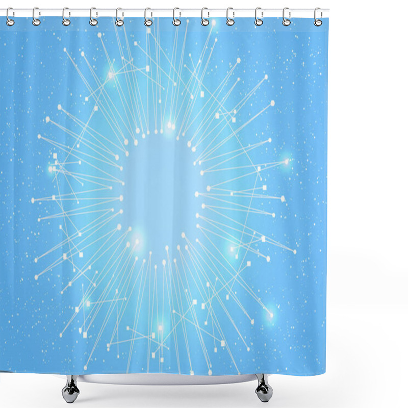 Personality  Connecting Dots - Connection Business And Science Concept. Vector Illustration Shower Curtains