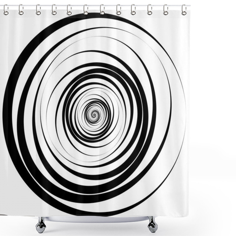 Personality  Abstract Concentric Lines Background Shower Curtains