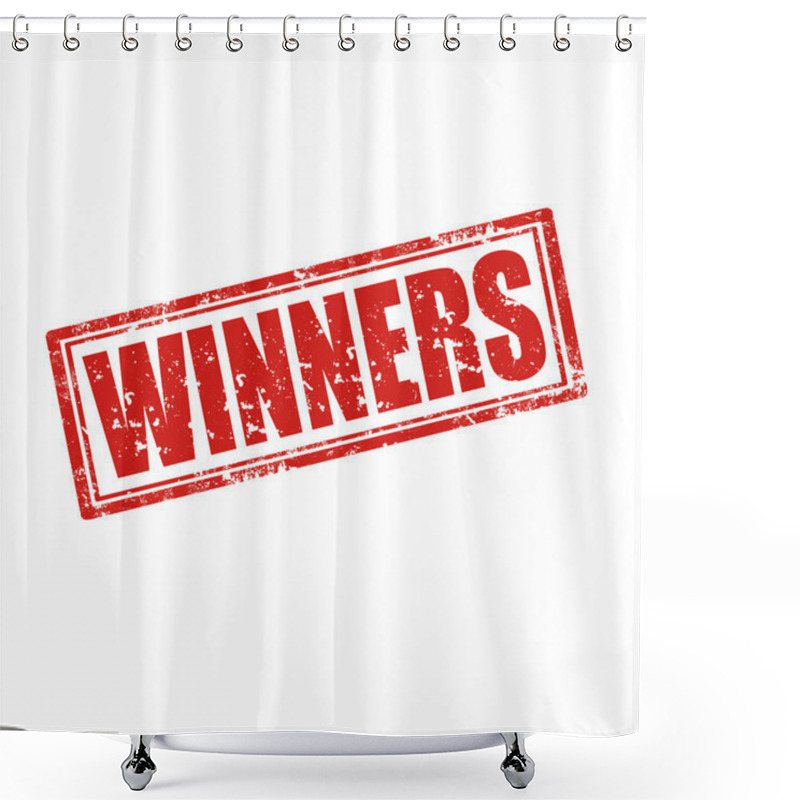 Personality  Winners-stamp Shower Curtains