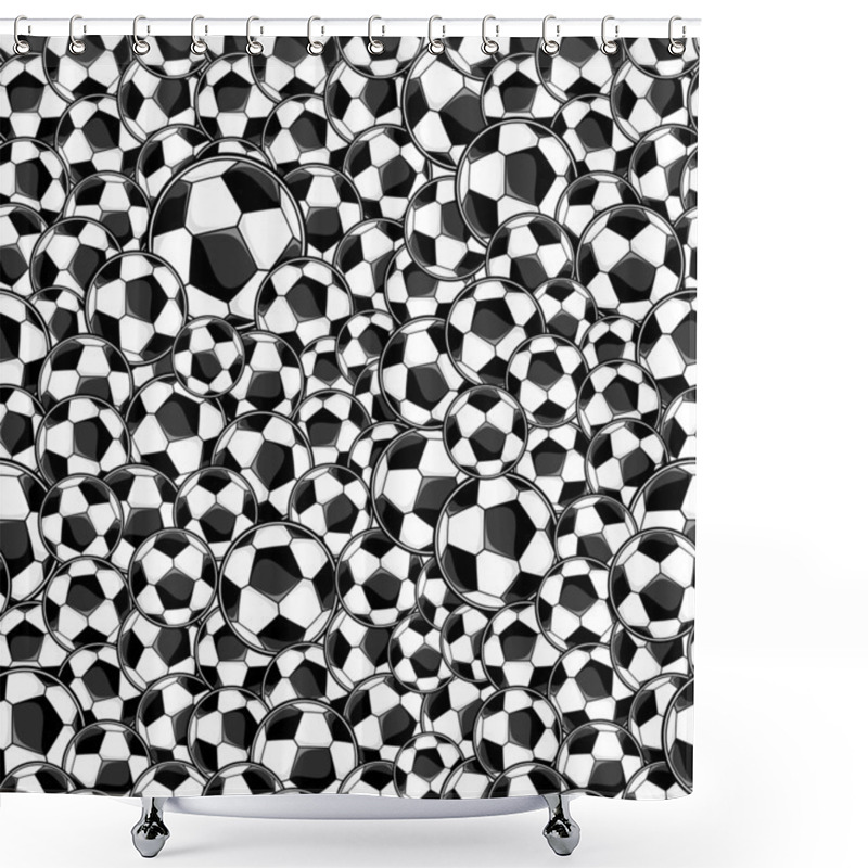 Personality  Soccer Balls Seamless Pattern Shower Curtains