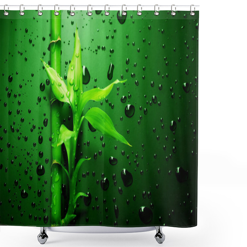 Personality  Green Bamboo Shower Curtains