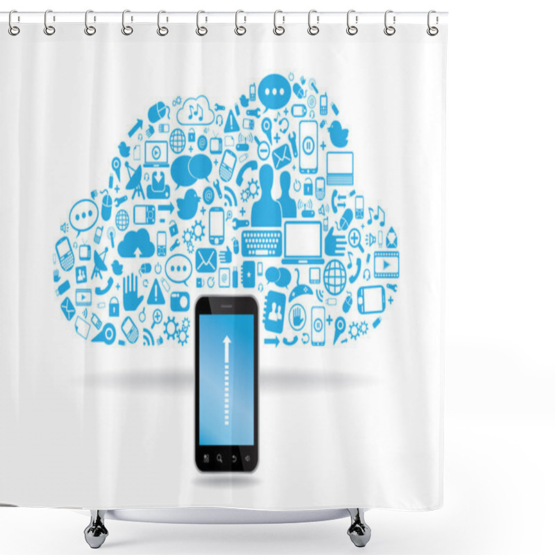 Personality  Cloud Computing Shower Curtains