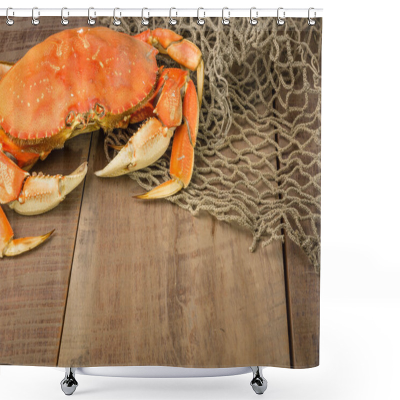 Personality  Dungeness Crab Ready To Cook Shower Curtains