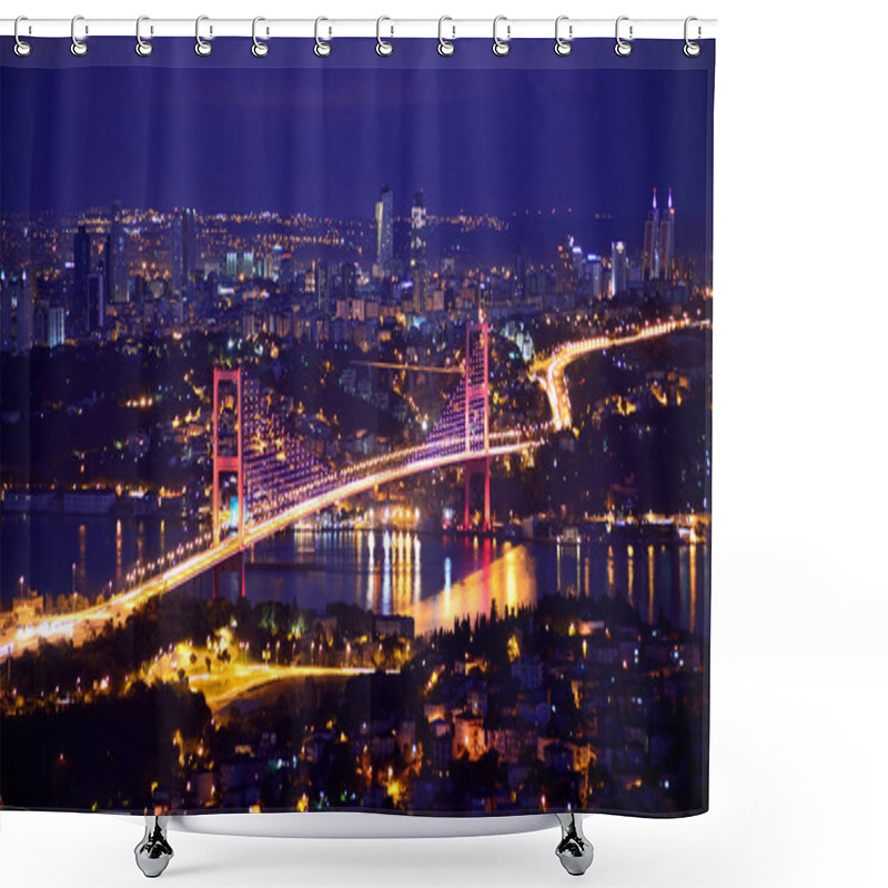 Personality  Sunrise Golden Gate Bridge And The Lights Istanbul, Turkey Shower Curtains