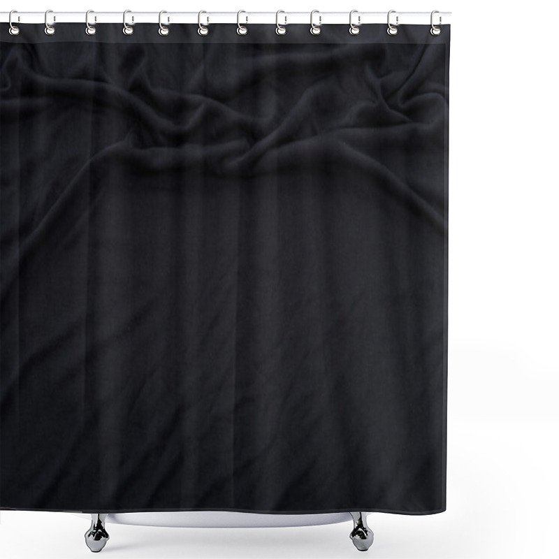 Personality  Black Fabric Textue  Shower Curtains