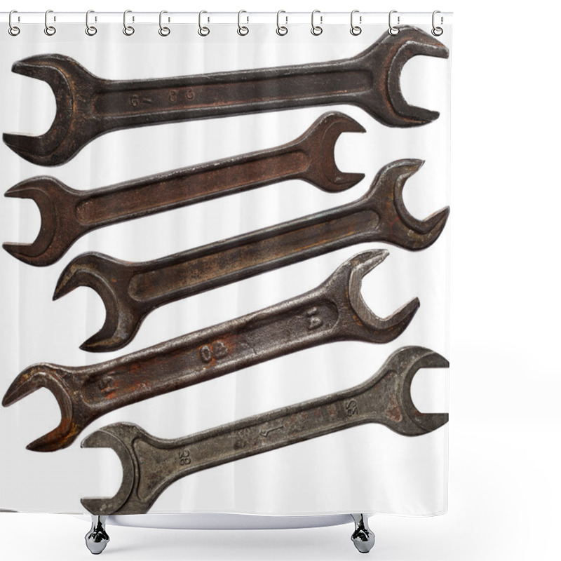 Personality  Old Rusty  Wrenches Shower Curtains