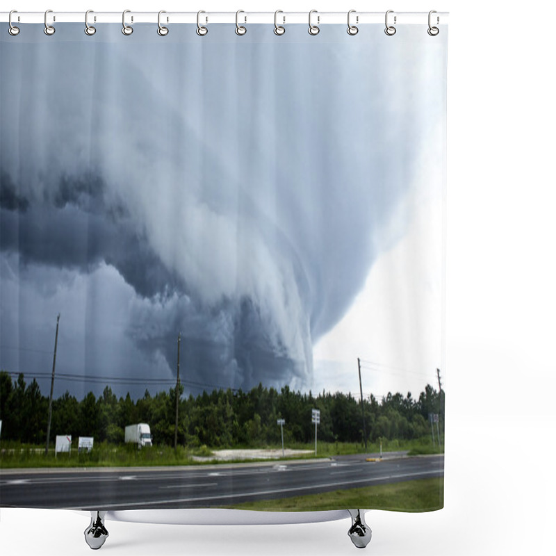 Personality  Tornado Touching Down Shower Curtains