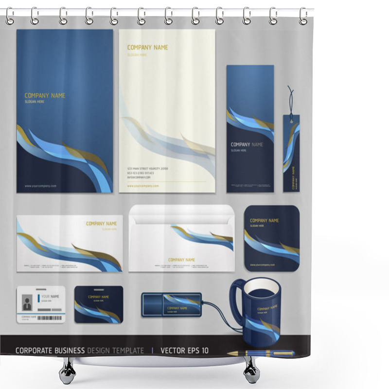 Personality  Corporate Identity Business Shower Curtains