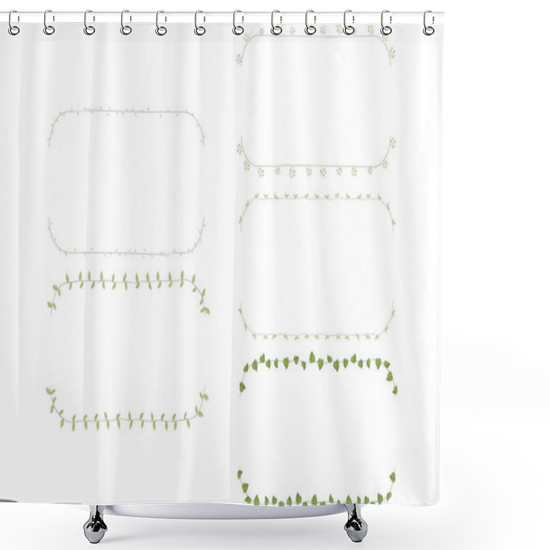 Personality  Hand Painted Decorative Borders, Plants Shower Curtains