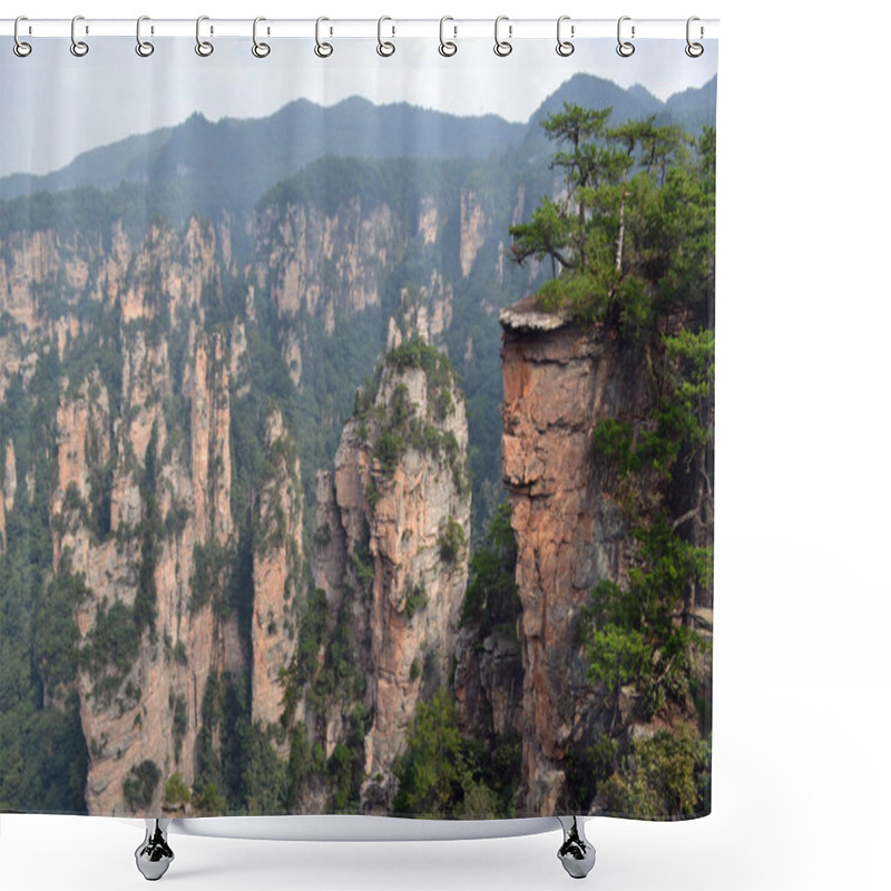 Personality  Lookout View While Hiking Around Wulingyuan Scenic Area. What A  Shower Curtains