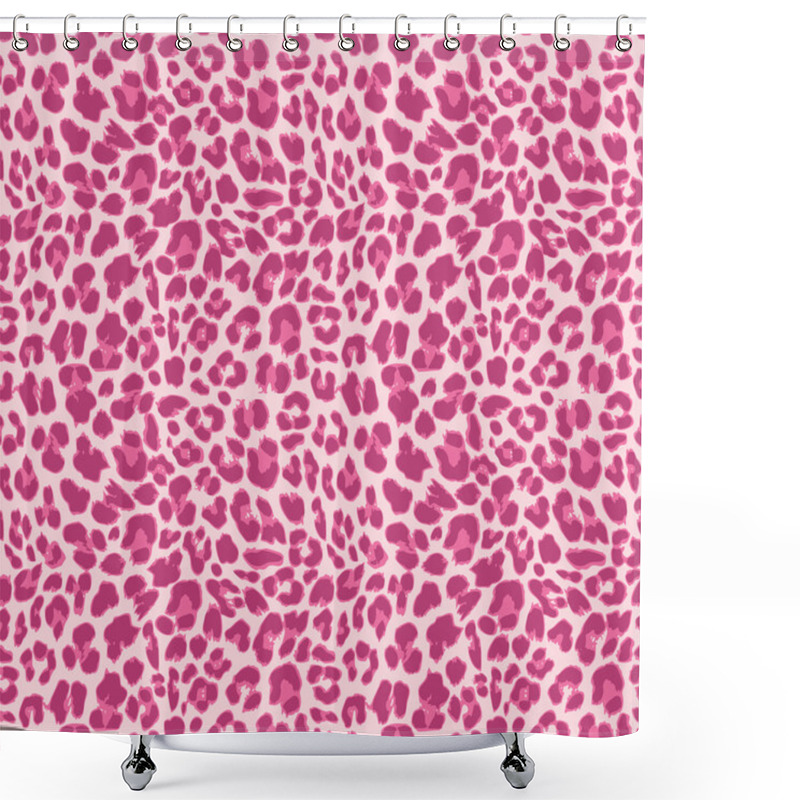 Personality  Leopard Seamless Pattern Design, Vector Illustration Shower Curtains