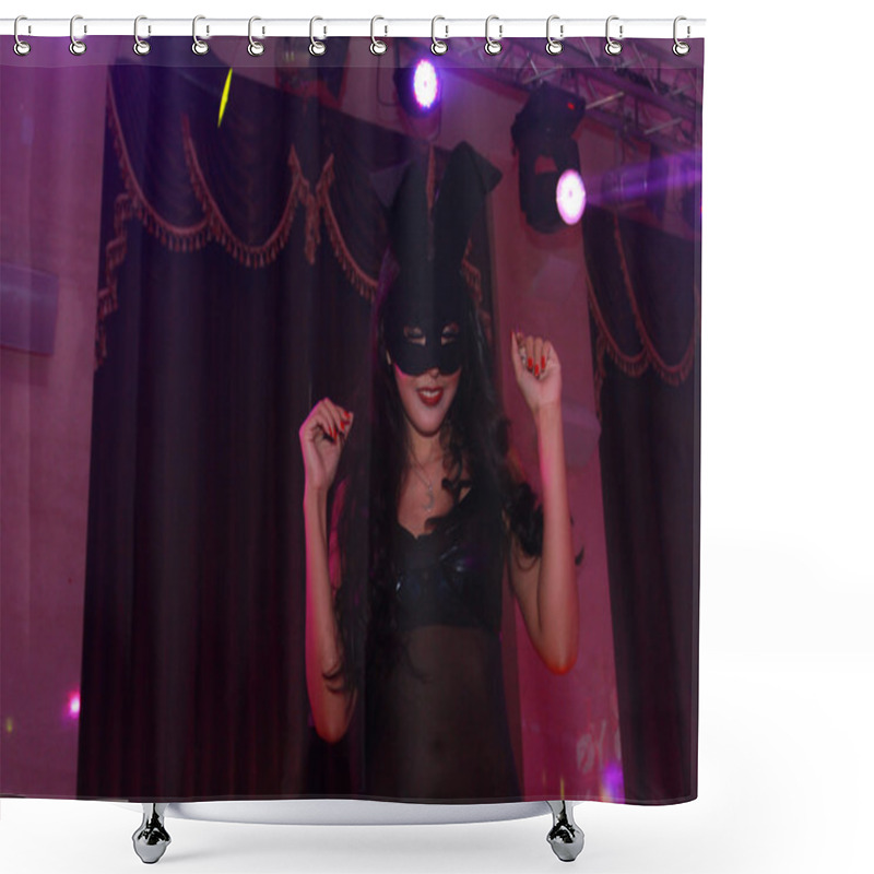 Personality  Sexy Playboy Girl Shower Curtains