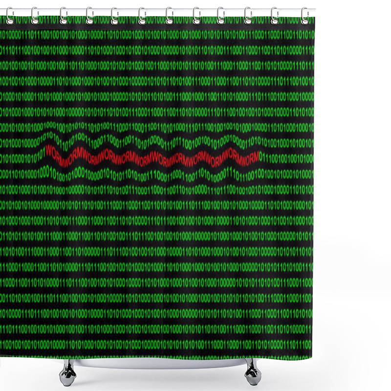 Personality  Cyber Attack In Binary Code Shower Curtains