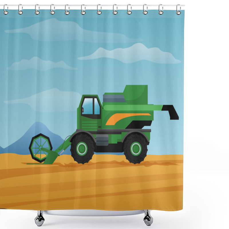 Personality  Truck Machine And Farm Lifestyle Design Shower Curtains