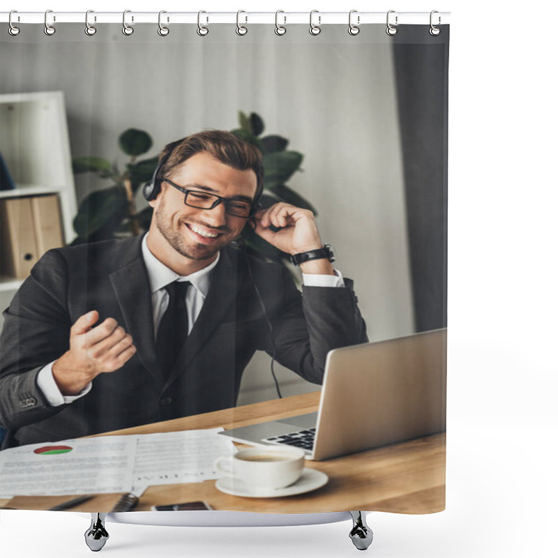 Personality  Call Center Worker Shower Curtains