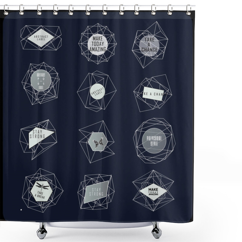 Personality  Abstract Triangles  Design  Shower Curtains