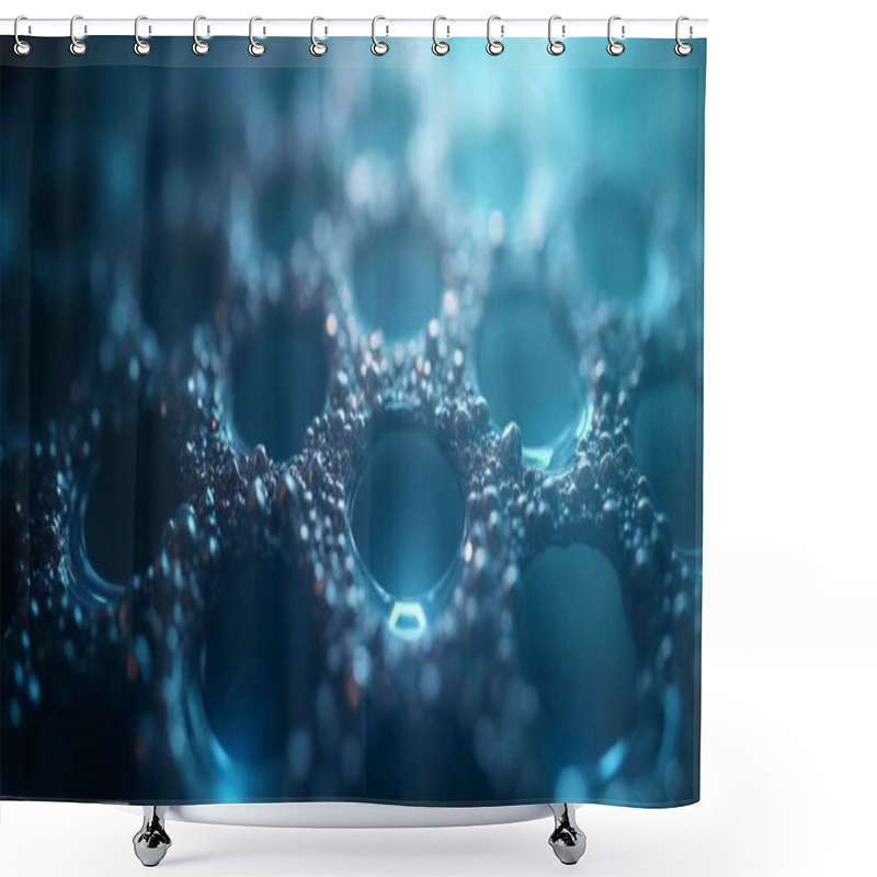 Personality  Hexagonal Abstract Metal Background With Light Shower Curtains