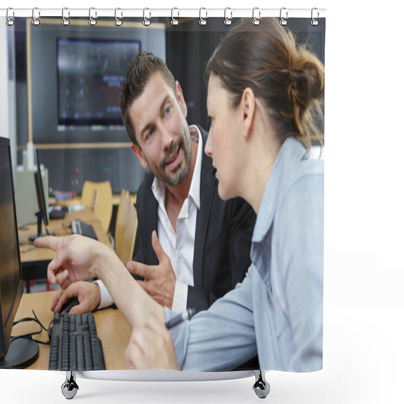 Personality  Surveillance Agency Professionals With New Recruites Shower Curtains