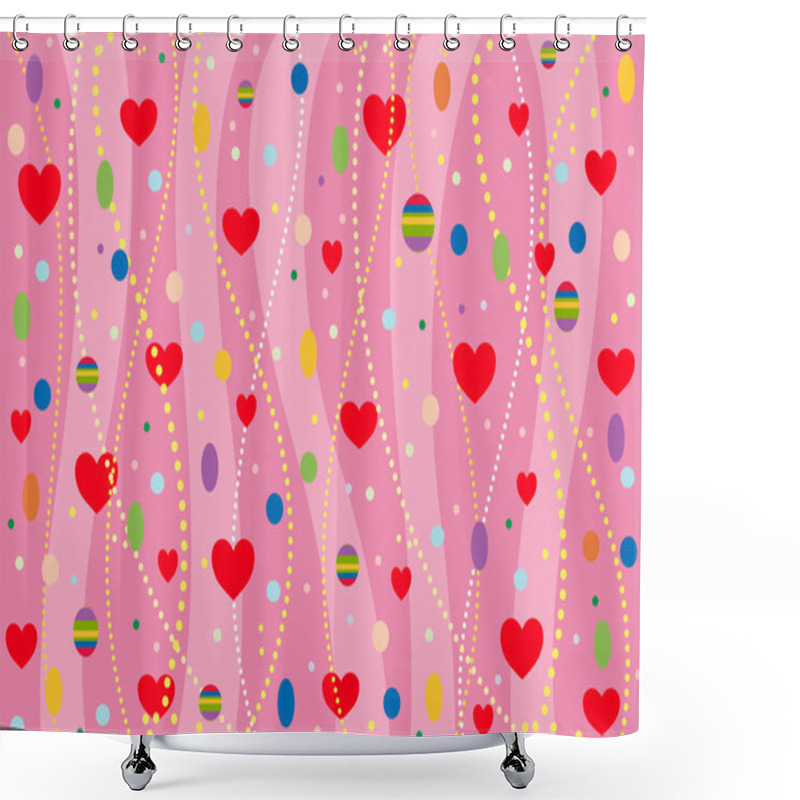 Personality  The Valentine's Background. Vector-Illustration Shower Curtains