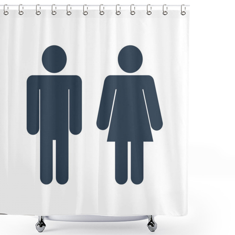 Personality  Stick Figure Icon Set Shower Curtains