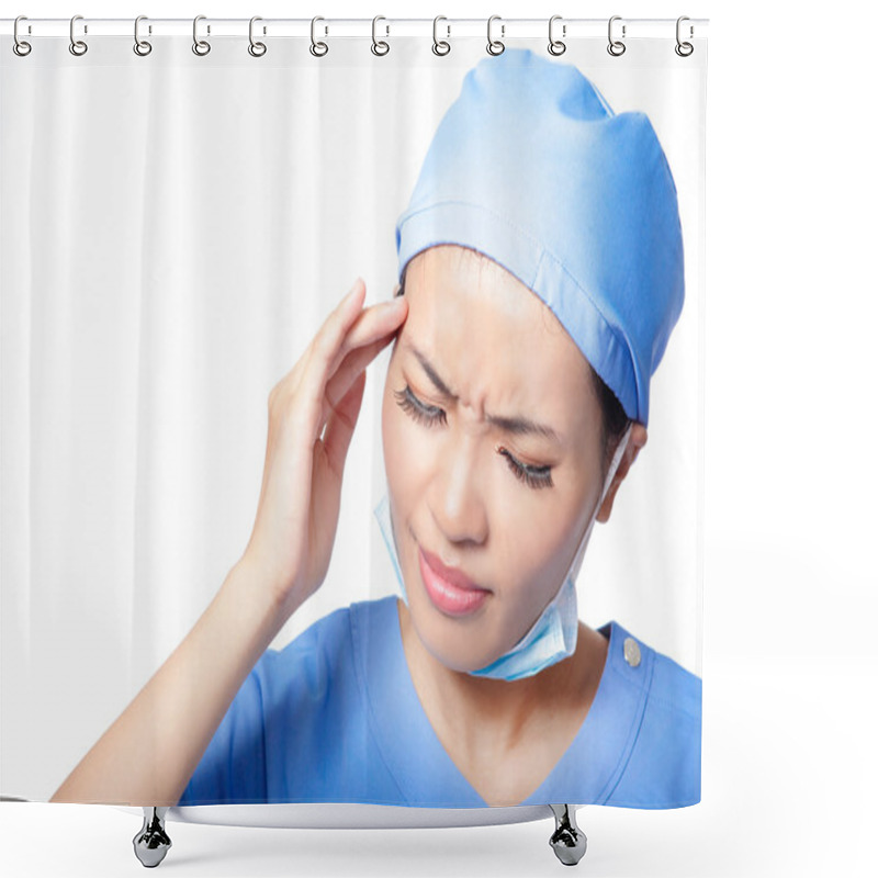 Personality  Medical Doctor Woman With Problem Shower Curtains