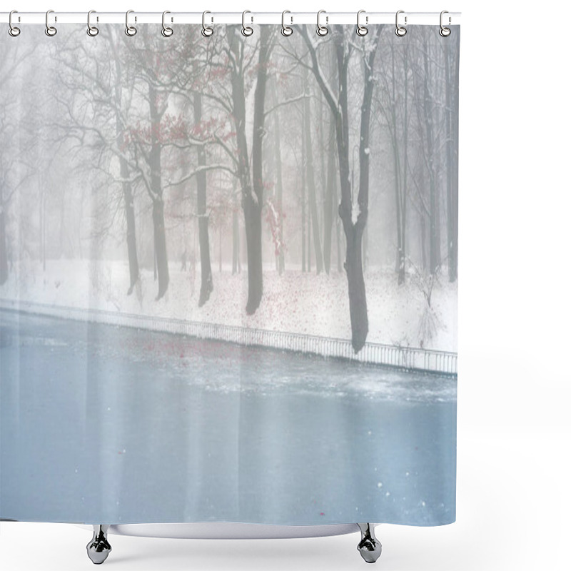 Personality  Lake In Ivano-Frankovsk City Shower Curtains