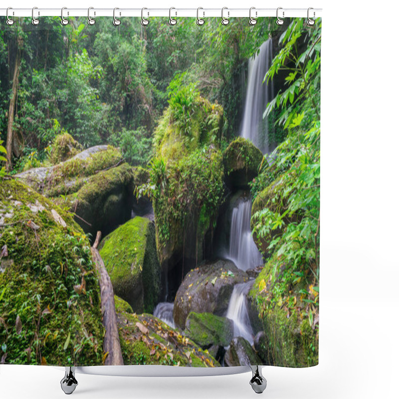 Personality  Waterfall Scene At Rom Klao Pharadon Waterfalls In Rainforest  T Shower Curtains