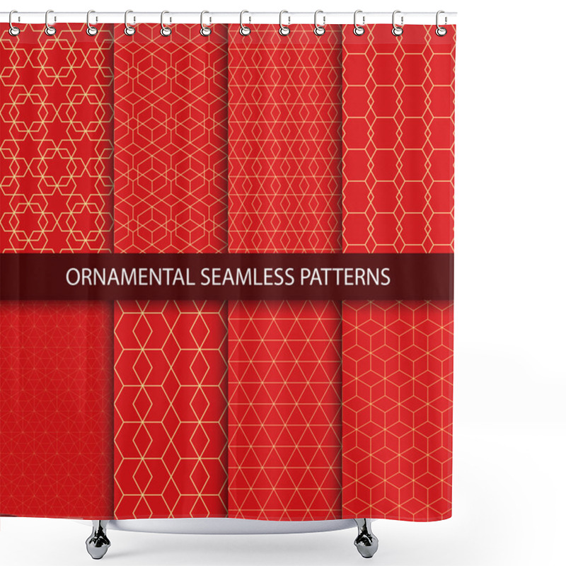 Personality  Collection Of Luxury Seamless Ornamental Patterns. Shower Curtains