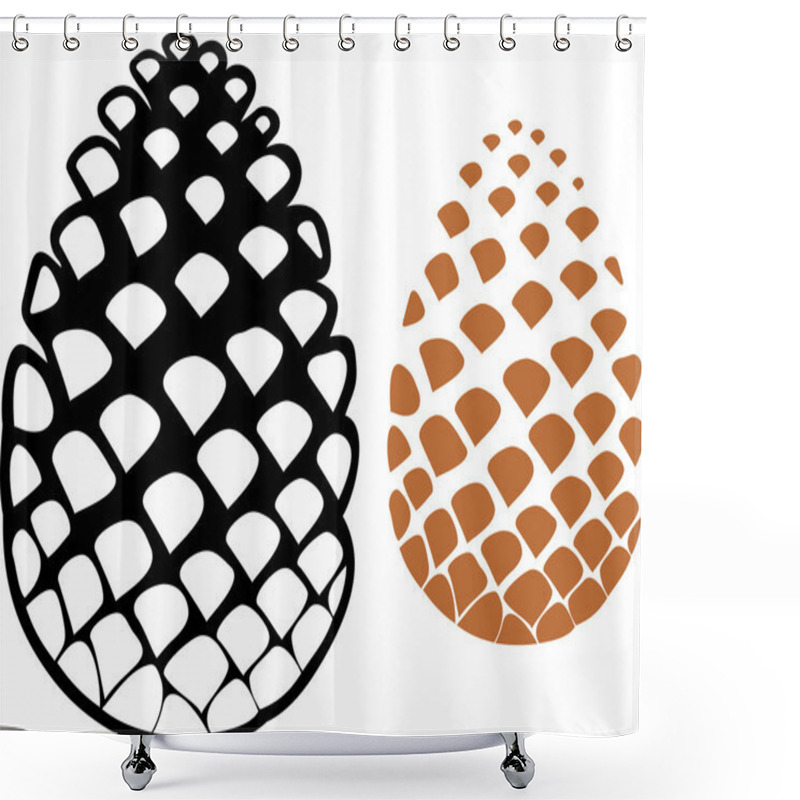 Personality  Pine Cone Shower Curtains