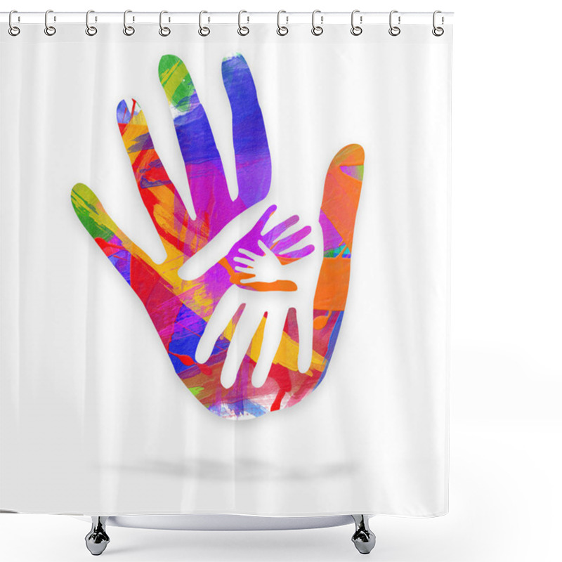 Personality  Hands In Art - Logo Shower Curtains