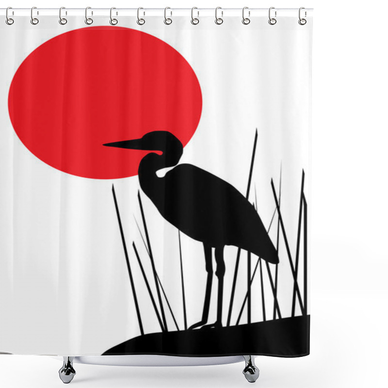 Personality  Heron Shower Curtains