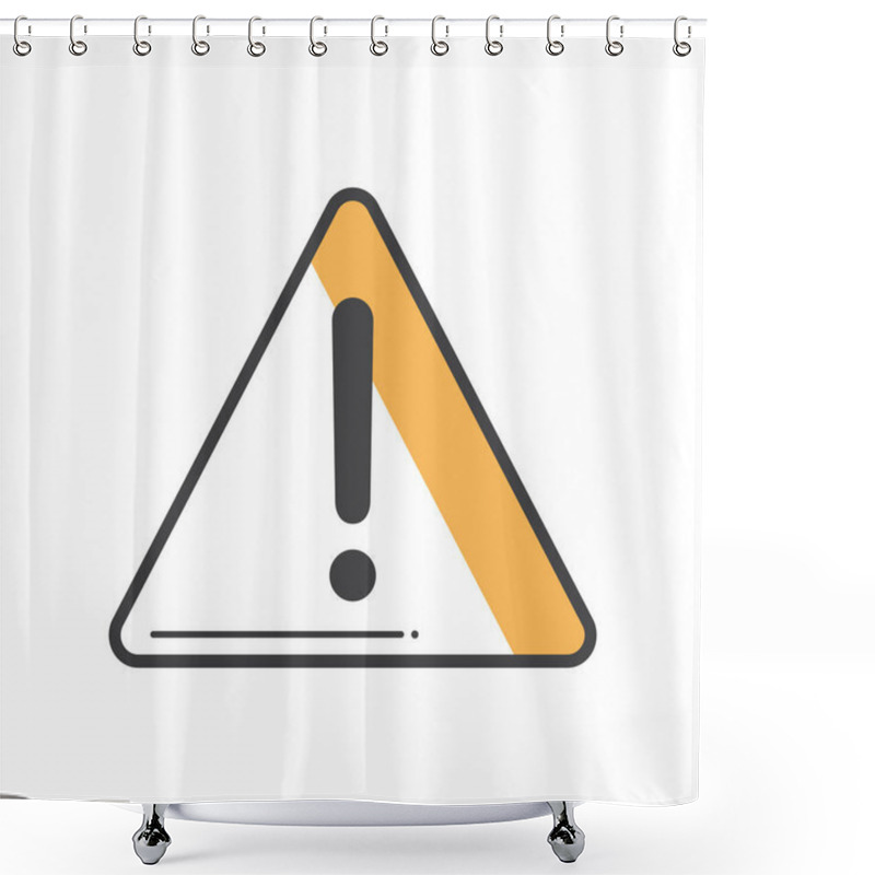 Personality  Caution Sign, Vector Illustration Shower Curtains