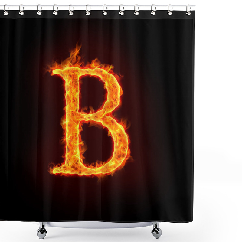 Personality  Fire Alphabets, B Shower Curtains