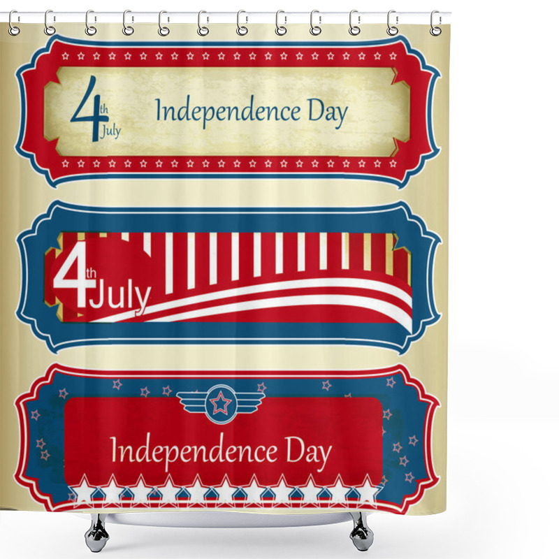 Personality  USA Independence Day Signs Shower Curtains