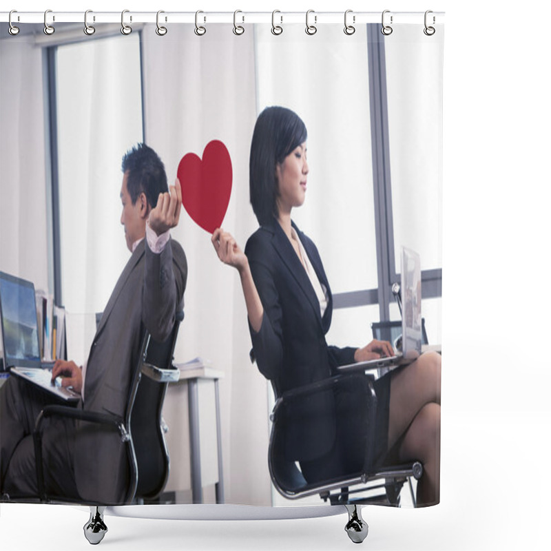 Personality  Work Romance Between Two Business People Shower Curtains