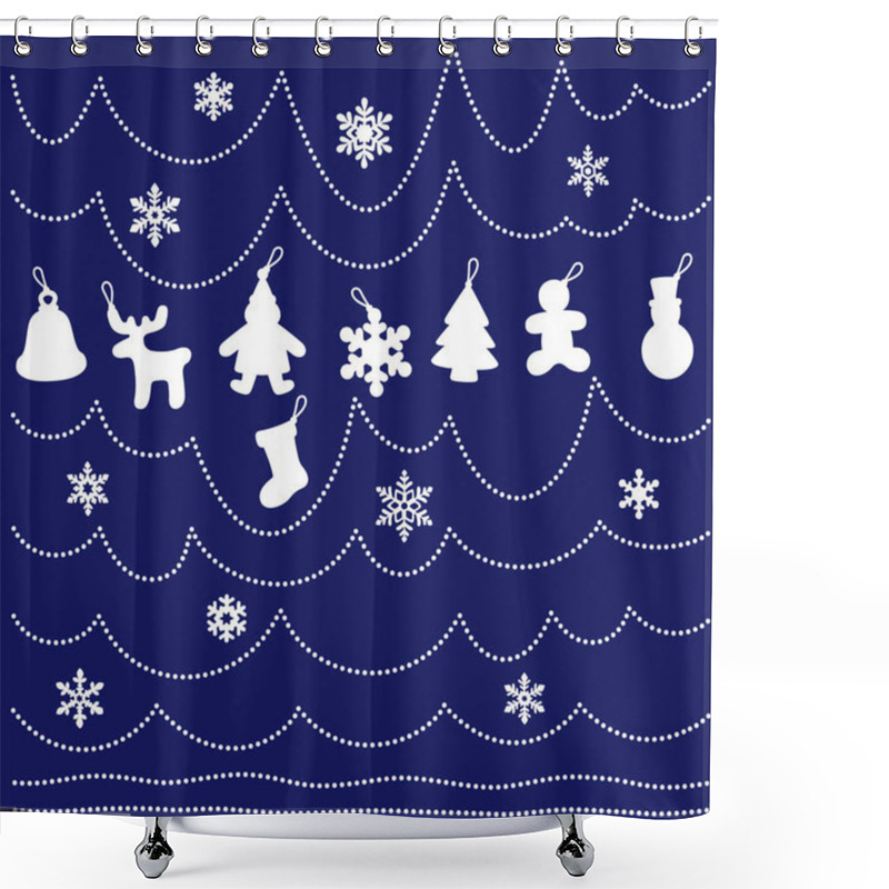 Personality  Simple And Cute Christmas Decoration Material, Shower Curtains