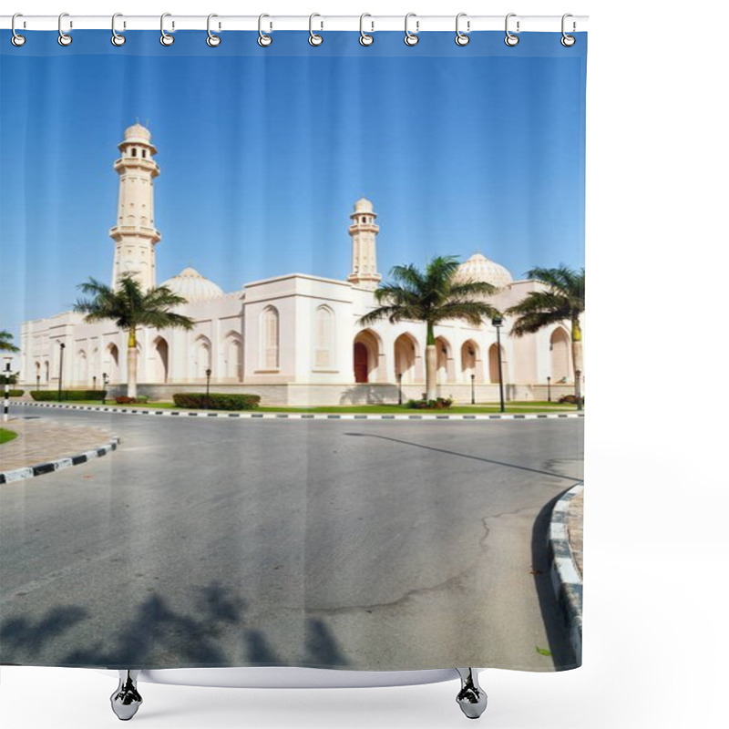 Personality  In Oman Muscat The Old Mosque Minaret And Religion In Clear Sky Shower Curtains