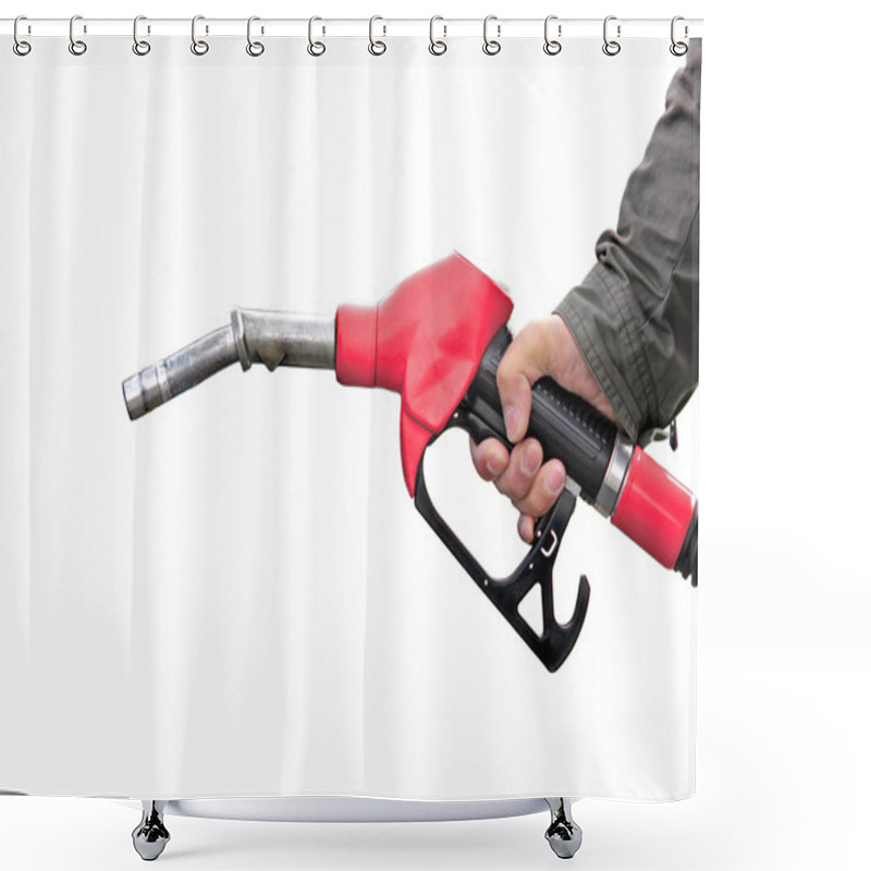 Personality  Red Petrol Pomp Shower Curtains