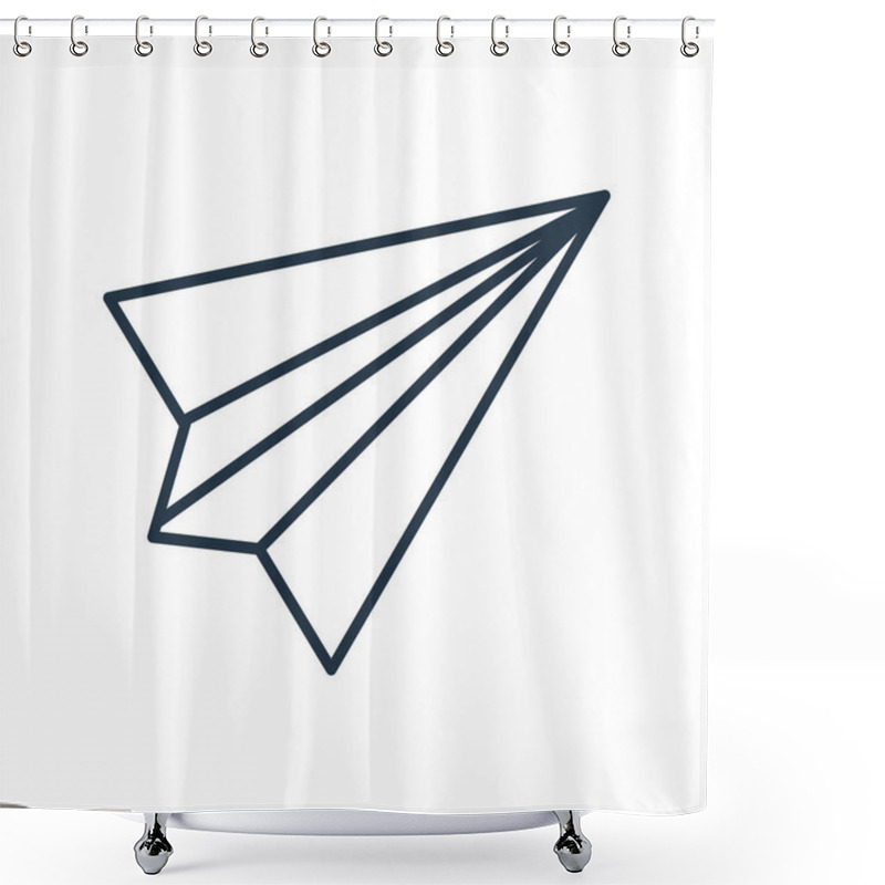 Personality  Paper Plane Icon Vector Isolated On White Background, Paper Plane Transparent Sign Shower Curtains