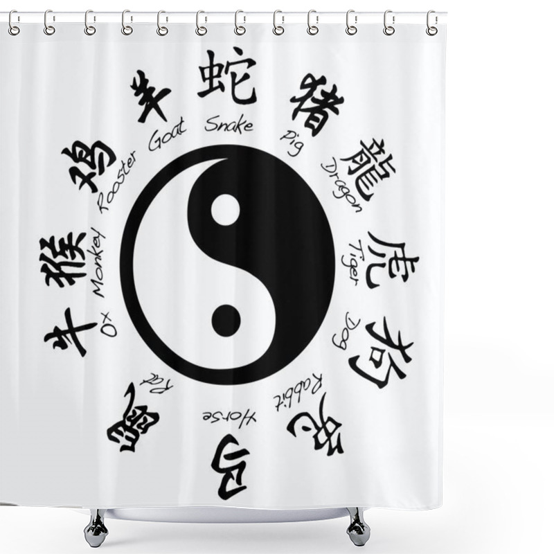 Personality  Chinese Zodiac. Shower Curtains